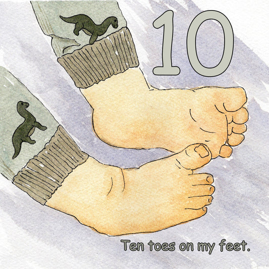 Ten toes on my feet.