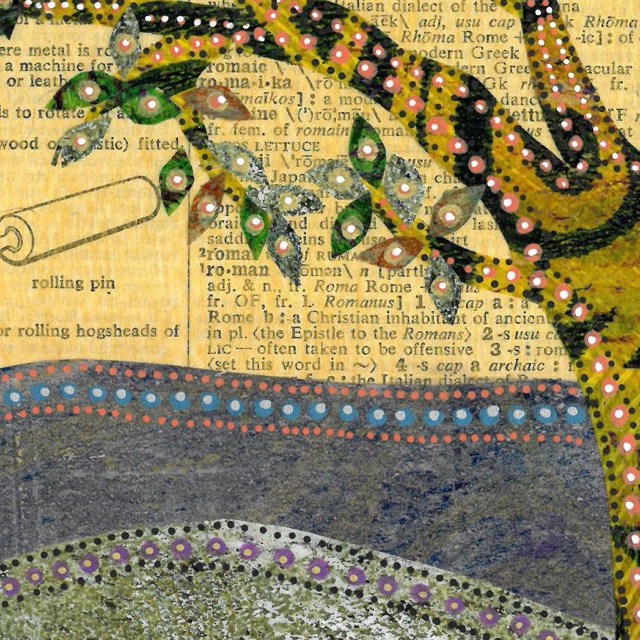 Appalachian Sunset. Dictionary page art print.