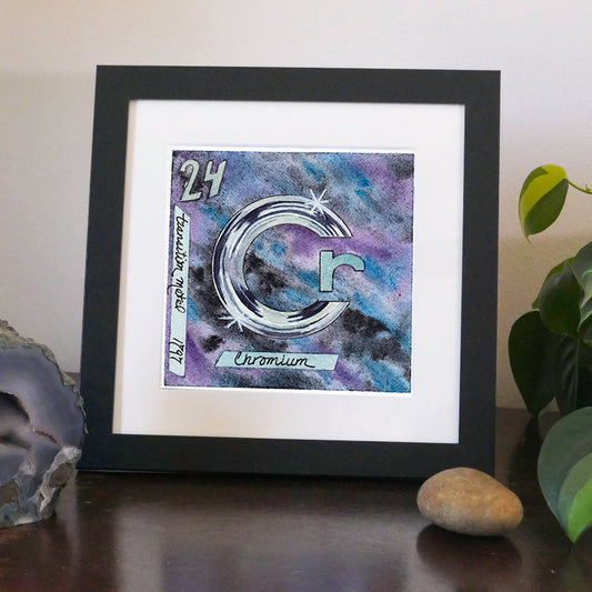 Chromium. Watercolor art print.