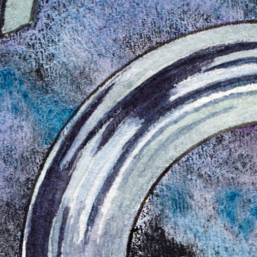 Chromium. Watercolor art print.