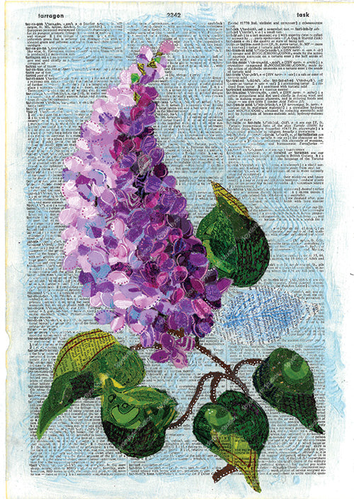 Lilac. Dictionary page art print.
