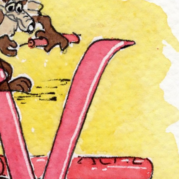 Nitrogen. Watercolor art print.