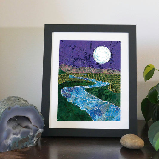 Moon when the Rivers Start to Freeze. Art print.