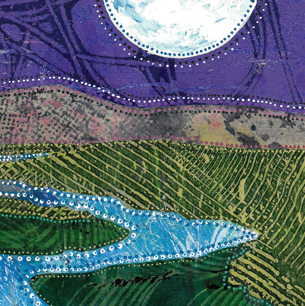 Moon when the Rivers Start to Freeze. Art print.