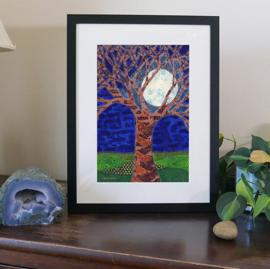 Moon when the Trees are Sleeping. Art Print.