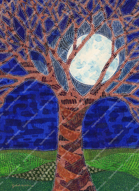 Moon when the Trees are Sleeping. Art Print.