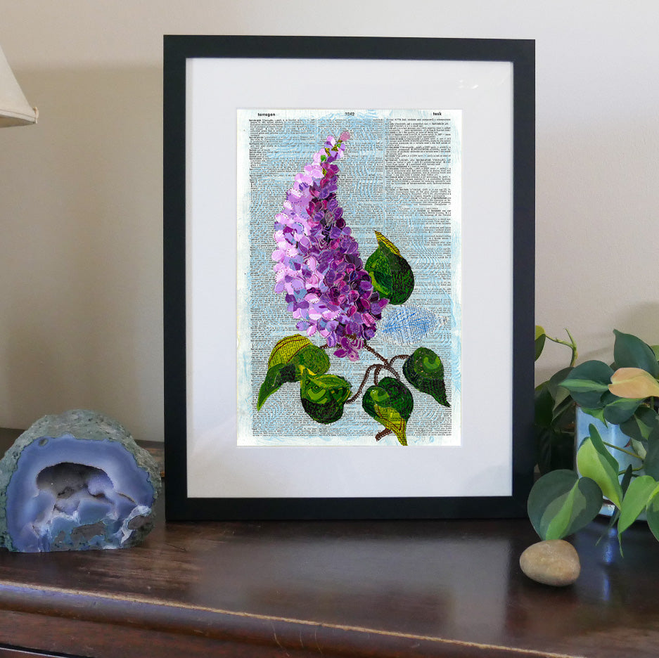 Lilac. Dictionary page art print.