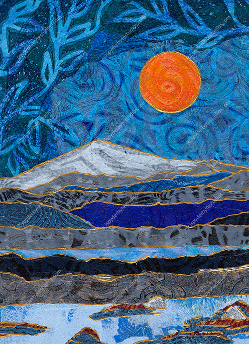 Moon Over Whiteface. Art Print.