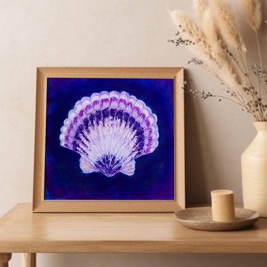 Purple Scallop Shell